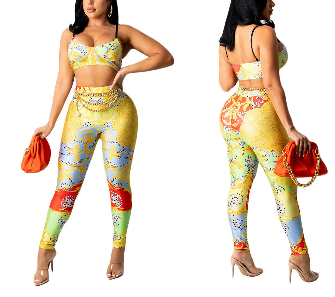 Sexy Casual Two-piece leggings Suit