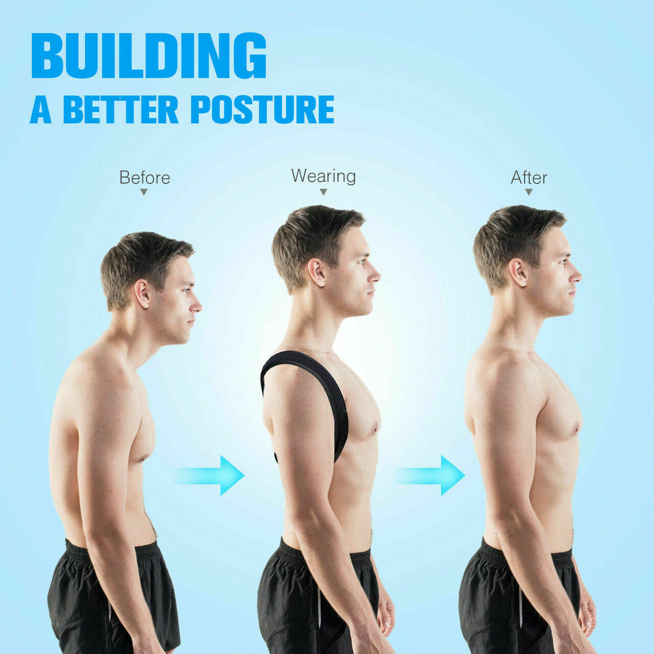 Posture Corrector Men Women Upper Back Pain Brace Clavicle Support Straightener