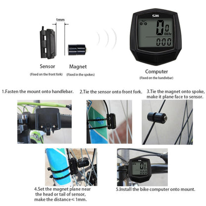 Mountain Bike Odometer Bicycle Wired English Speedometer