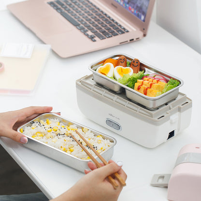 Electric heating lunch box can be plugged in and portable with meals