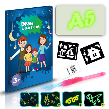 Educational Toy Drawing Pad 3D Magic 8 Light Effects Puzzle Board Sketchpad 8-14days