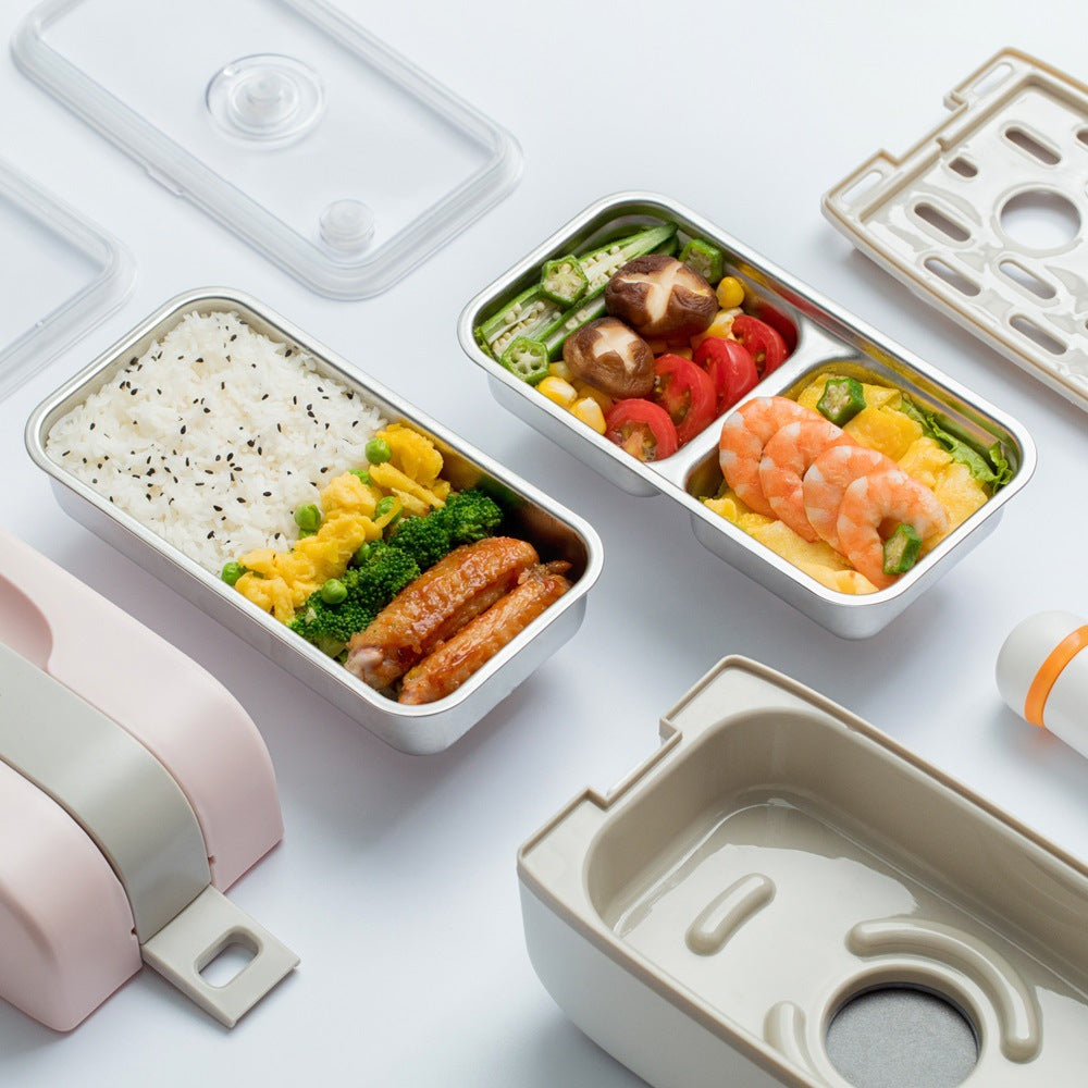 Electric heating lunch box can be plugged in and portable with meals