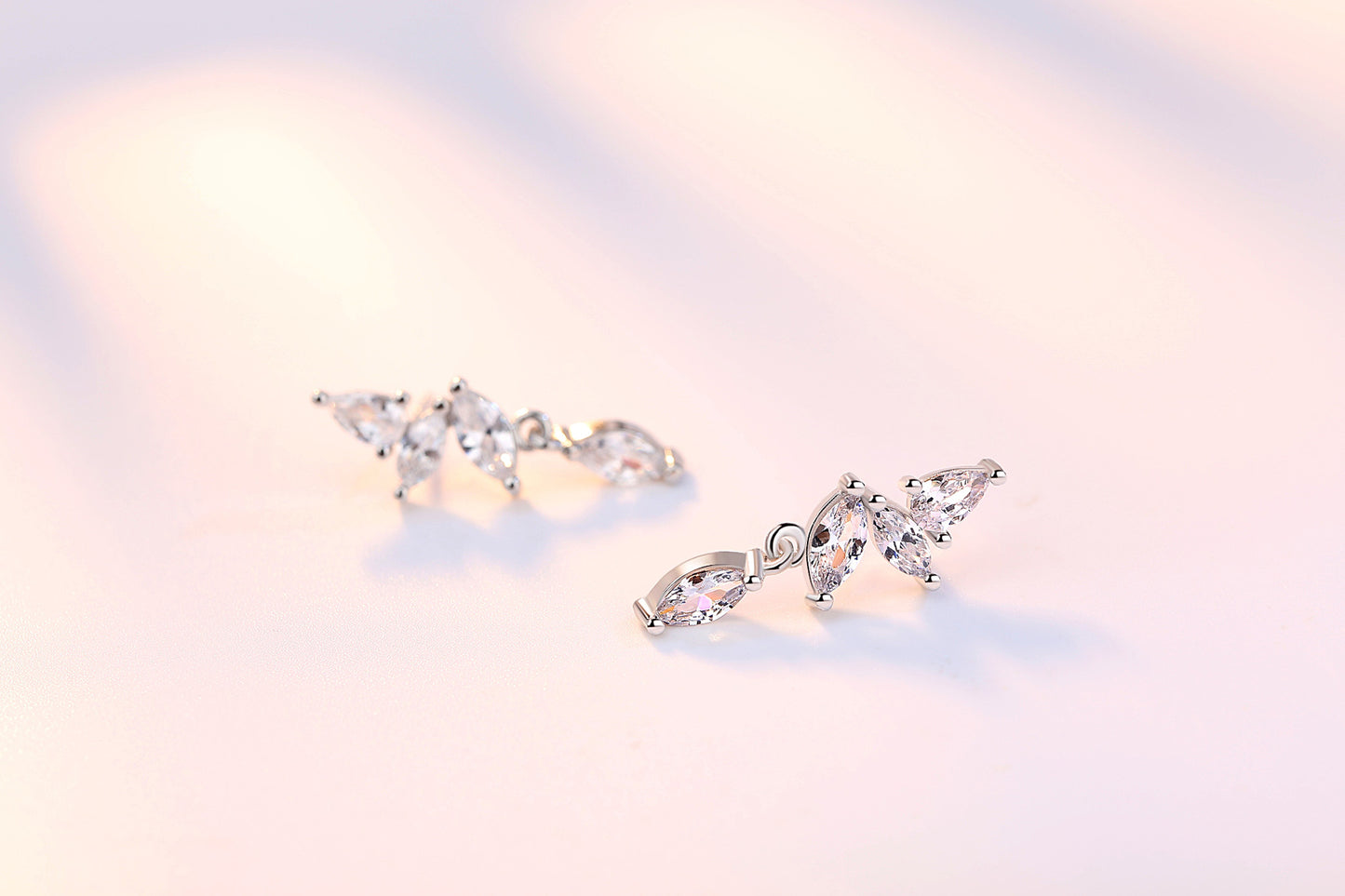 Ice crystal drop earrings