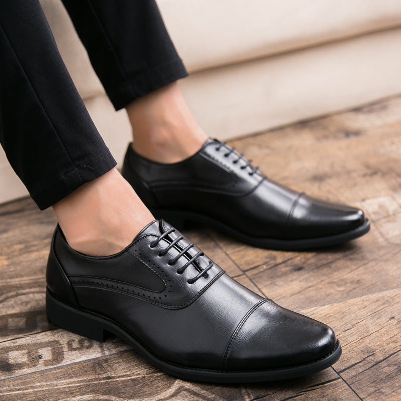 Retro Oxford Shoes Pointed Toe Korean Business Dress Shoes