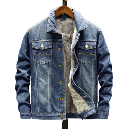 Denim Jacket Men Korean Gown Trend Denim Jacket Men's Top Clothes Casual Jacket