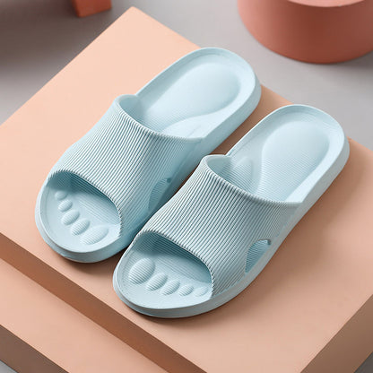 Xiaobaiya Summer Bathroom Slippers Massage Antibacterial Antiskid Japanese Home Lovers EVA Bath Cool Slippers Men