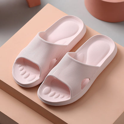 Xiaobaiya Summer Bathroom Slippers Massage Antibacterial Antiskid Japanese Home Lovers EVA Bath Cool Slippers Men