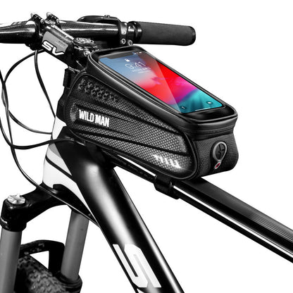 WHEEL UP Hard Shell Bicycle Bag Front Beam Bag Mountain Bike Mobile Phone Touch Screen Upper Tube Bag Saddle Bag Riding Equipment