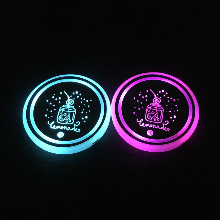 LED luminous water coaster, water cup mat, car atmosphere light