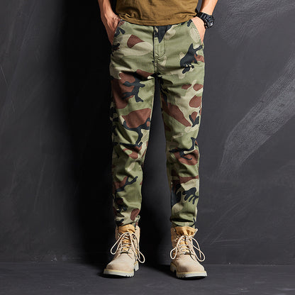 Camouflage Pants Men's Slim-fit Trousers, Casual Pants, Special Work Pants