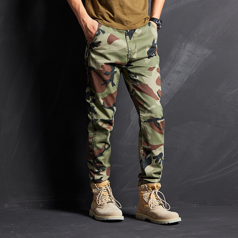 Camouflage Pants Men's Slim-fit Trousers, Casual Pants, Special Work Pants