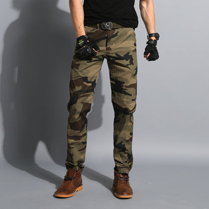 Camouflage Pants Men's Slim-fit Trousers, Casual Pants, Special Work Pants