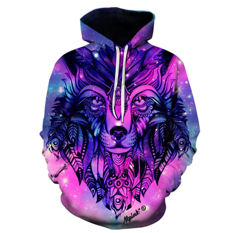 Owl 3D Digital Printing Men's Hooded Sweatshirt