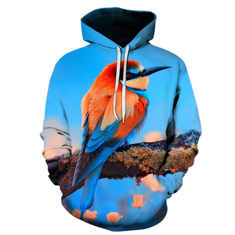 Owl 3D Digital Printing Men's Hooded Sweatshirt