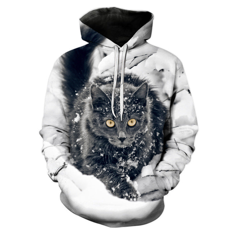 Owl 3D Digital Printing Men's Hooded Sweatshirt