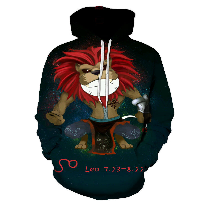 Owl 3D Digital Printing Men's Hooded Sweatshirt