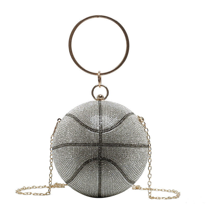 Football shape all-match chain slung personality female bag