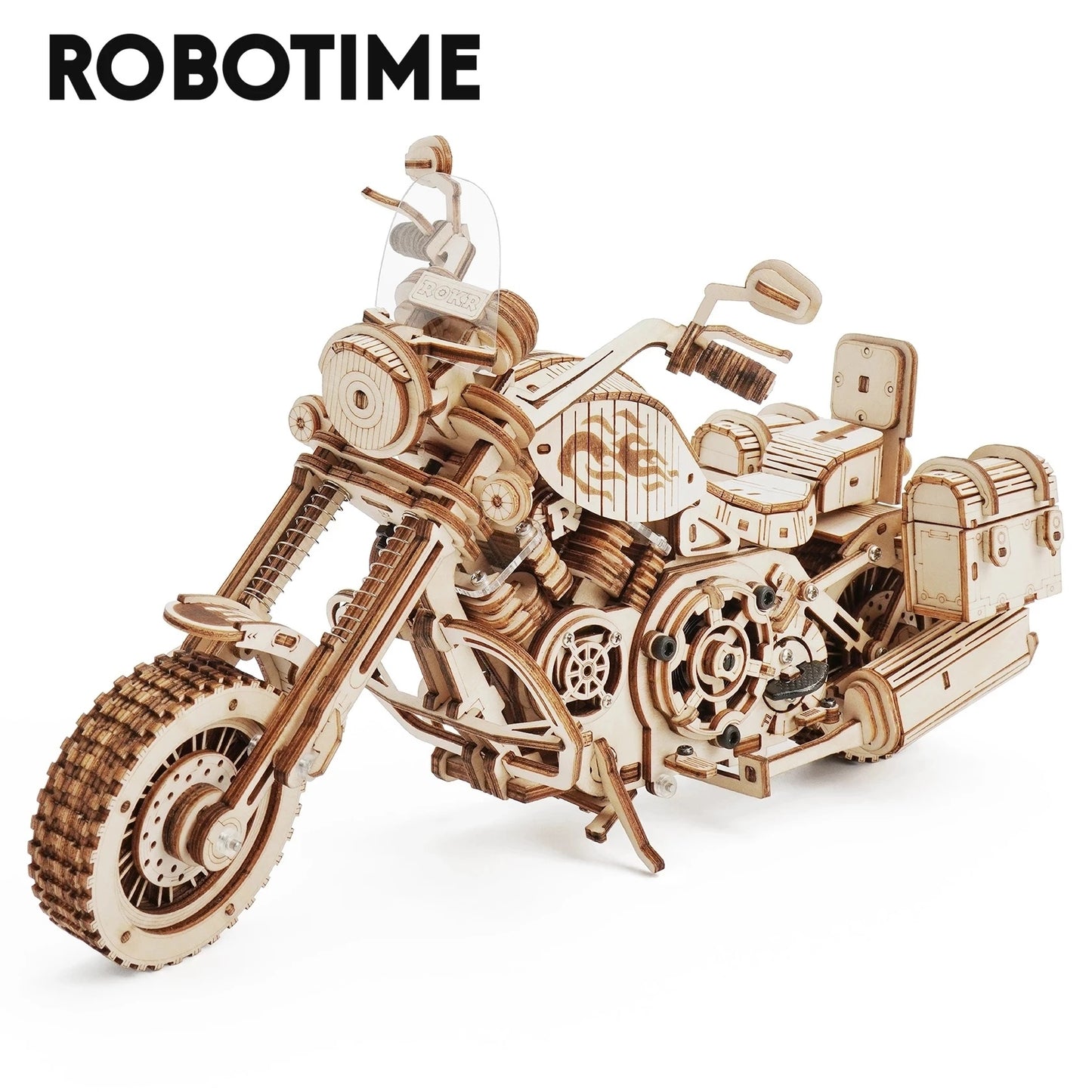 Motorcycle DIY Wooden Model 420 Pcs Building Block Kits 3-8days