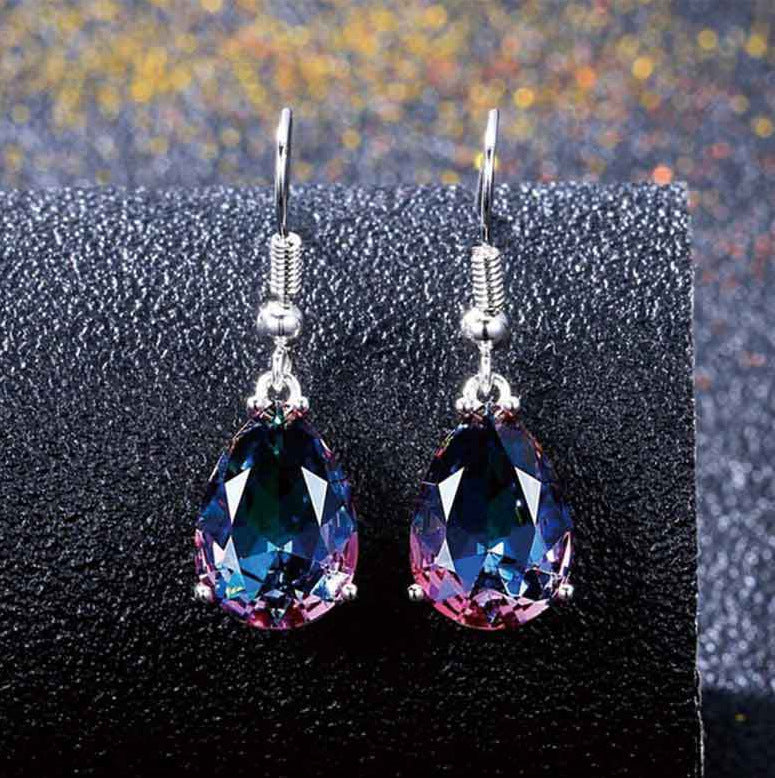 Rainbow drop earrings