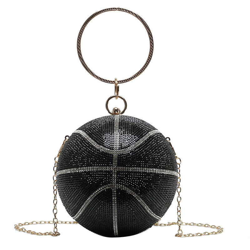 Football shape all-match chain slung personality female bag