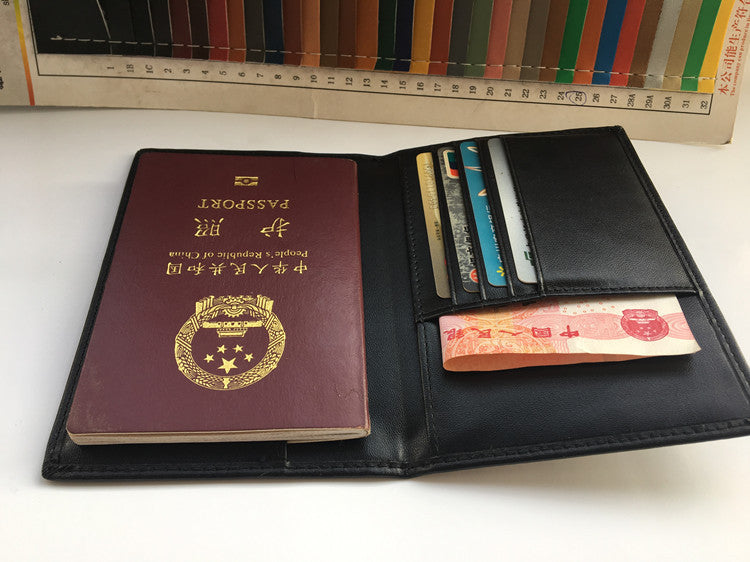 RFID Anti-magnetic Passport Holder Leather ID Case