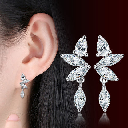 Ice crystal drop earrings