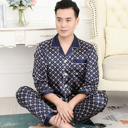 Men's Designer Ice Silk Pajama Set