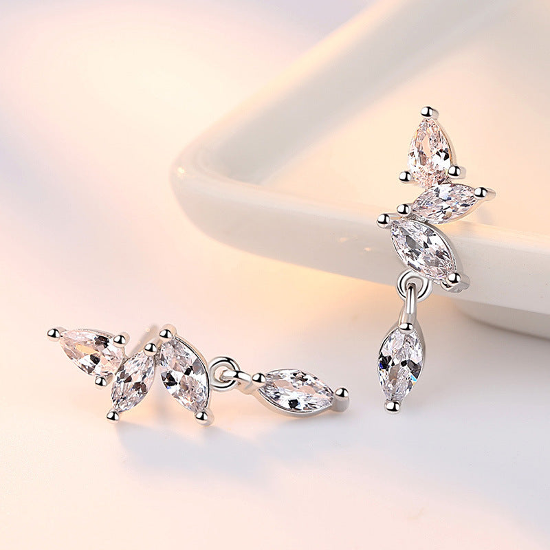 Ice crystal drop earrings