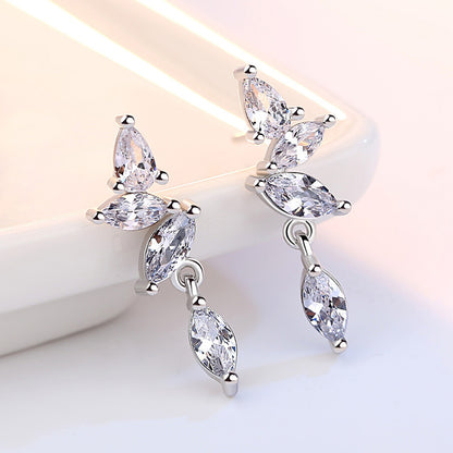 Ice crystal drop earrings