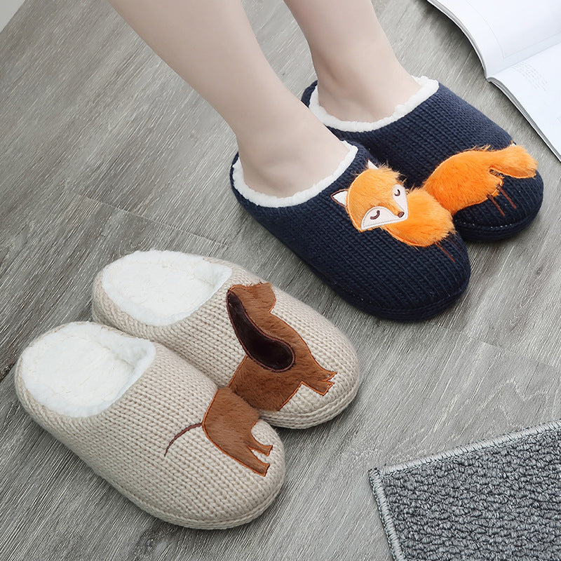 Men And Women Indoor Cotton Slippers Cartoon Cute