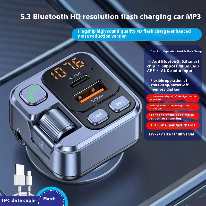 MP3 Player Bluetooth Receiver Fast Charging Car Charger