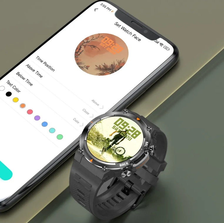MAX18 Men Smartwatch 1.43 inch AMOLED Big Screen BT Calls Gesture Control AI Voice Sports 3-7 days