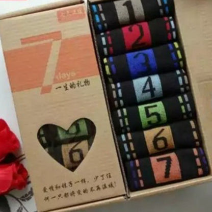 Creative Gift Box Socks Couple Socks For Men And Women 7 Days Gift Socks