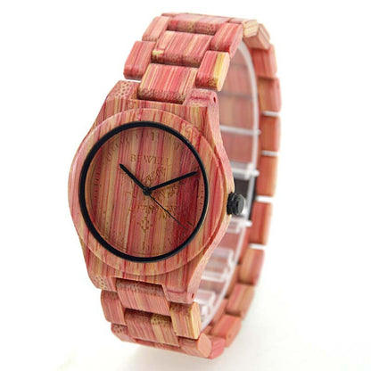 Bamboo wood color dynamic wooden watch