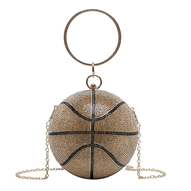 Football shape all-match chain slung personality female bag