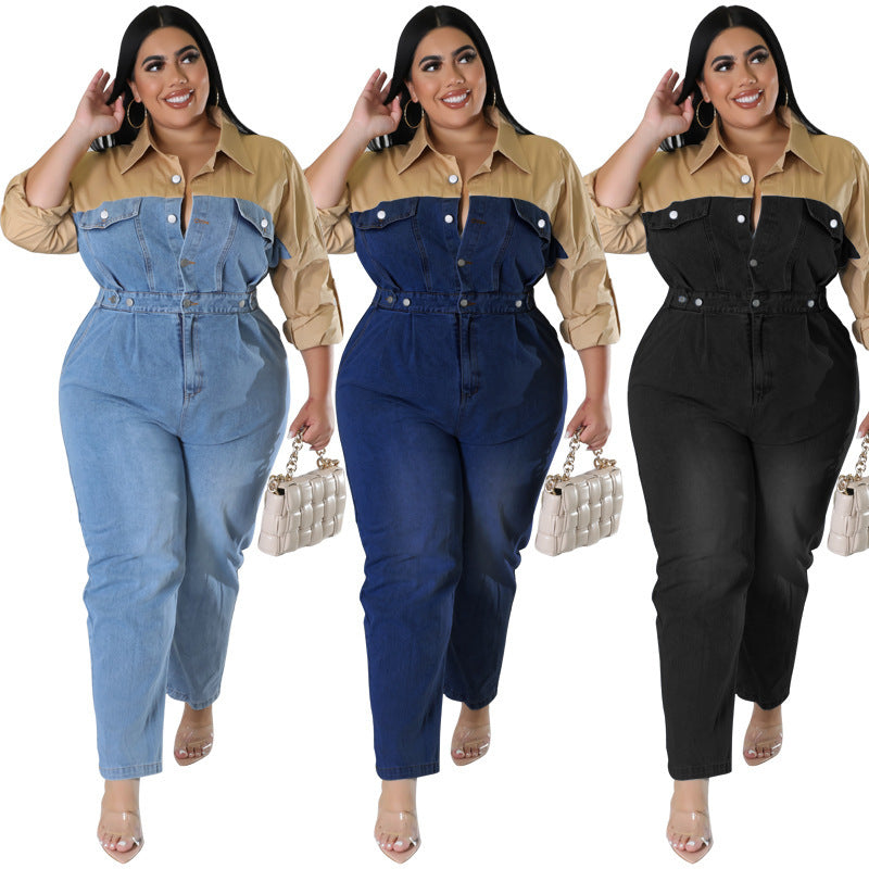 Plus Size Women's Long Jumpsuit