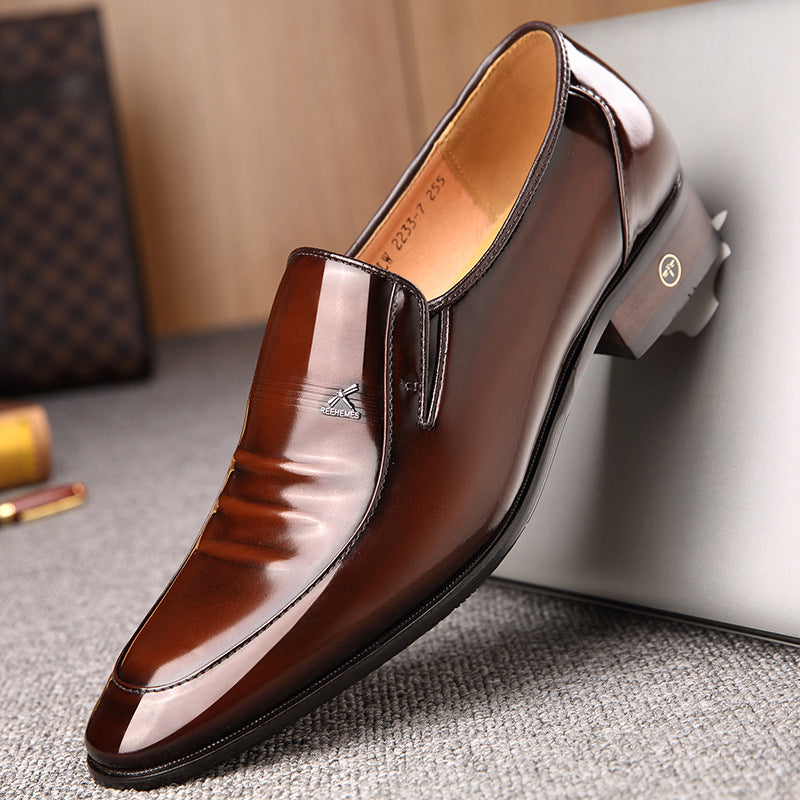 Micro REEHEMES patent leather shoes leather men's shoes British business dress men's shoes