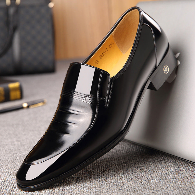 Micro REEHEMES patent leather shoes leather men's shoes British business dress men's shoes