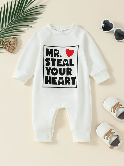 Baby One-piece Romper Long Climbing Love