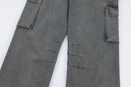 Vintage Fashion Work Clothes Jeans For Men