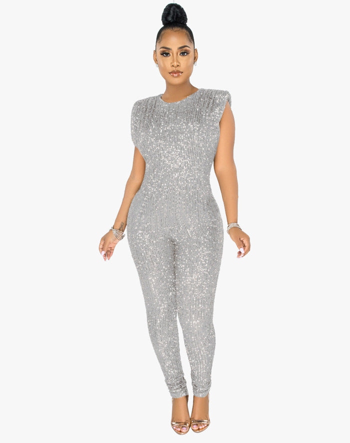 Fat Women Plus Big Size Party Piece Jumpsuit Rompers Ladies