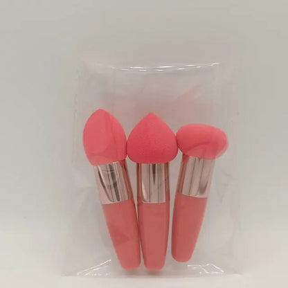 3Pcs Women Mushroom Head Brush Set