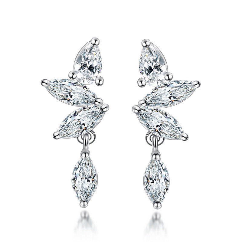 Ice crystal drop earrings