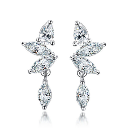 Ice crystal drop earrings