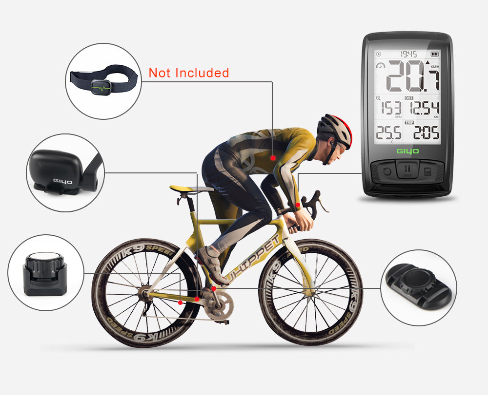 Speedometer for wireless road bike