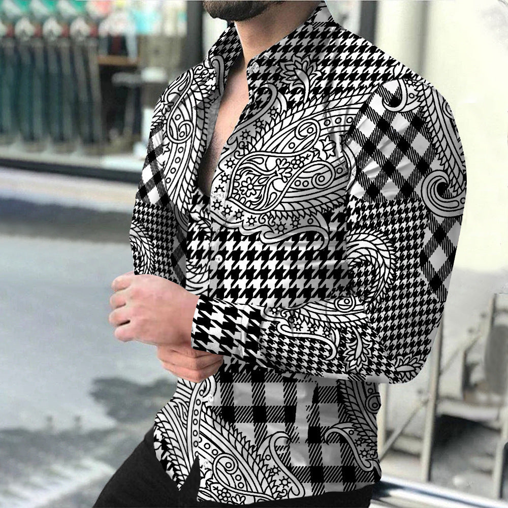 Casual 3D Printed Shirt Plus Size Shirt