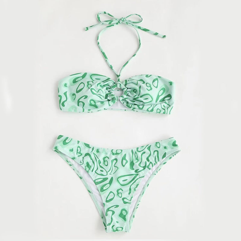 Bandeau Bikini Sexy Split Swimsuit