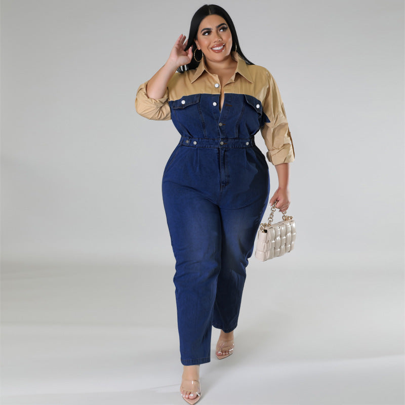 Plus Size Women's Long Jumpsuit