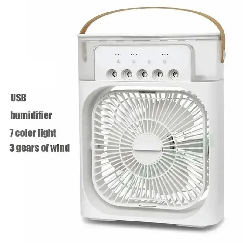 Portable Humidifier Air Conditioner Fan Household Hydrocooling Water Mist Cooler Portable Air Adjustment for Office 3 Speed Fan 11 to 14 Days Delivery