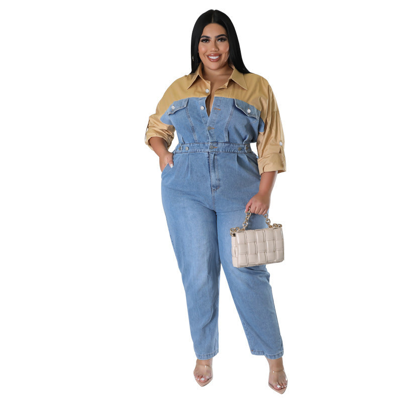 Plus Size Women's Long Jumpsuit